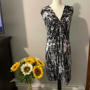 Michael Kors black & white tye dyed dress